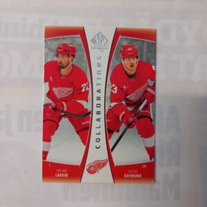 2025-26 Upper Deck SP Authentic Collaborations Dylan Larkin/Lucas Raymond #CLB-6