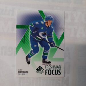 2025-26 Upper Deck SP Authentic Freshman Focus Green Elias Pettersson #FF-17