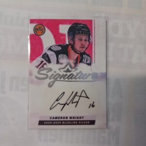 2025-26 SM-Liiga Blueline Series 2 Silver Signature Cameron Wright #AU-CW 20/80