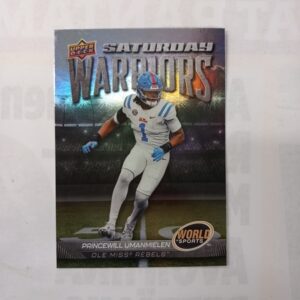 2026 Upper Deck World Of Sports Volume 2 Football Saturday Warriors Princewill Umanmielen #SW-PU