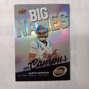 2026 Upper Deck World Of Sports Volume 2 Football Big Names On Campus Austin Simmons #BNC-AS