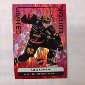 2025-26 SM-Liiga Blueline Series 2 Red Limited Edition Kalle Loponen #LE-08