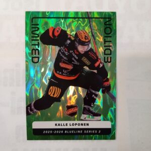 2025-26 SM-Liiga Blueline Series 2 Green Limited Edition Kalle Loponen #LE-08