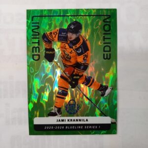 2025-26 SM-Liiga Blueline Series 2 Green Limited Edition Jami Krannila #LE-10