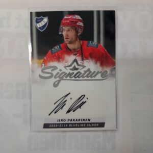 2025-26 SM-Liiga Blueline Series 2 Silver Signature Iiro Pakarinen #AU-IP 66/80