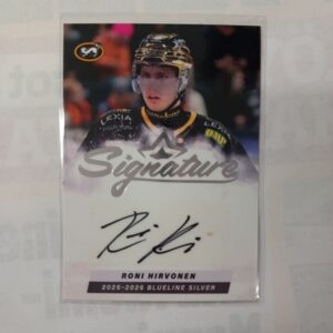 2025-26 SM-Liiga Blueline Series 2 Silver Signature Roni Hirvonen #AU-RH 48/80