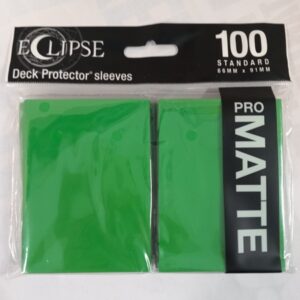 Eclipse Deck protector Sleeves Matte 100 66mm x 91mm light green