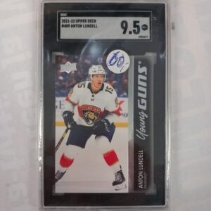 2021-22 Upper Deck Series 2 Young Guns Anton Lundell #489 SGC 9.5