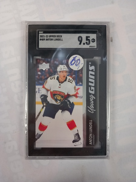 2021-22 Upper Deck Series 2 Young Guns Anton Lundell #489 SGC 9.5