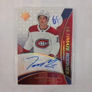 2018-19 Upper Deck Ultimate Collection Ultimate Rookie Autographed Jesperi Kotkaniemi RRA-JK 160/175