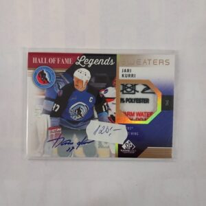 2021-22 Upper Deck SP Game Used Hall Of Fame Legends Sweaters Tag Auto Jari Kurri #HOF-JK 3/3