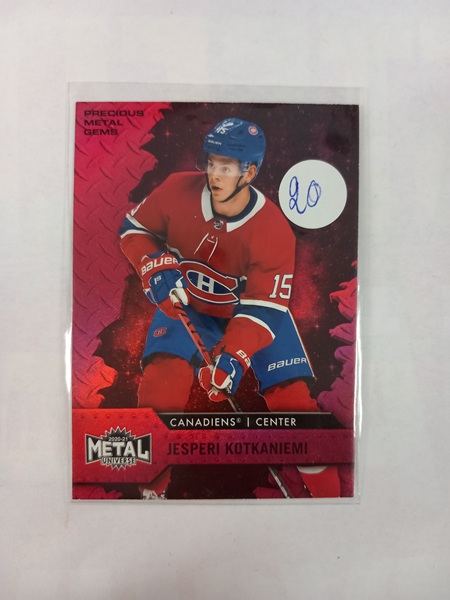 2020-21 Skybox Metal Universe Precious Metal Gems Jesper Kotkaniemi #89 098/100