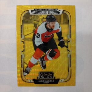 2025-26 O-Pee-Chee Platinum Marquee Rookie Neon Yellow Surge Jacob Gaucher #243