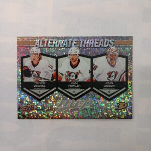 2023-24 Upper Deck MVP Alternate Threads Trevor Zegras/Cam Fowler/John Gibson #AT-5