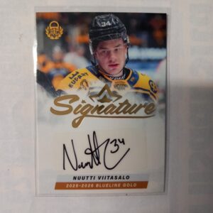 2025-26 Liiga Blueline Series 1 Gold Signature Nuutti Viitasalo #AU-NV 13/40