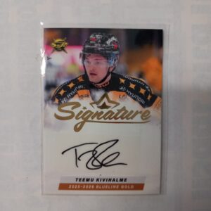 2025-26 Liiga Blueline Series 1 Gold Signature Teemu Kivihalme #AU-TK 21/40