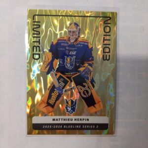 2025-26 Liiga Blueline Series 2 Yellow Limited Edition Matthieu Herpin #LE-04