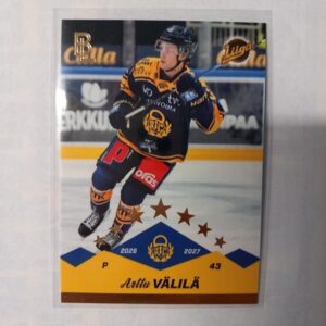 2026-27 Liiga Blueline Series 1 Gold Arttu Välilä #124 50/100