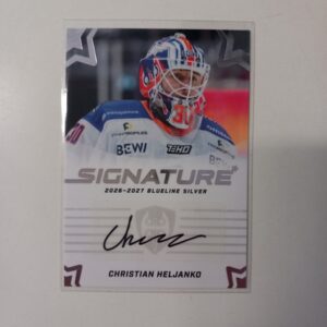 2026-27 Liiga Blueline Series 1 Silver Signature Christian Heljanko #AU-CH 6/80