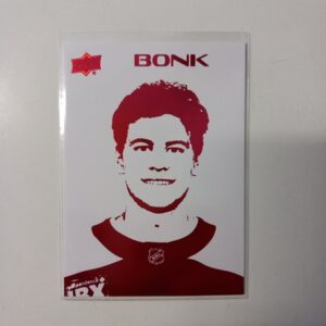 2026-27 Upper Deck Series 1 Stencils Red Oliver Bonk #ST-41 003/999