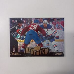 2026-27 Upper Deck Series 1 Here We Go! Speckle Nathan MacKinnon/Connor McDavid #WE-16
